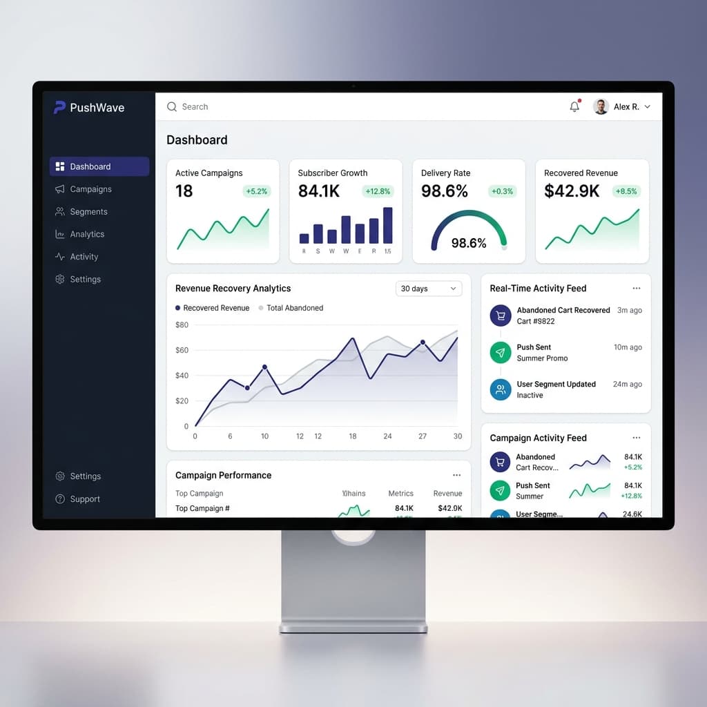 Push Commerce Dashboard Preview